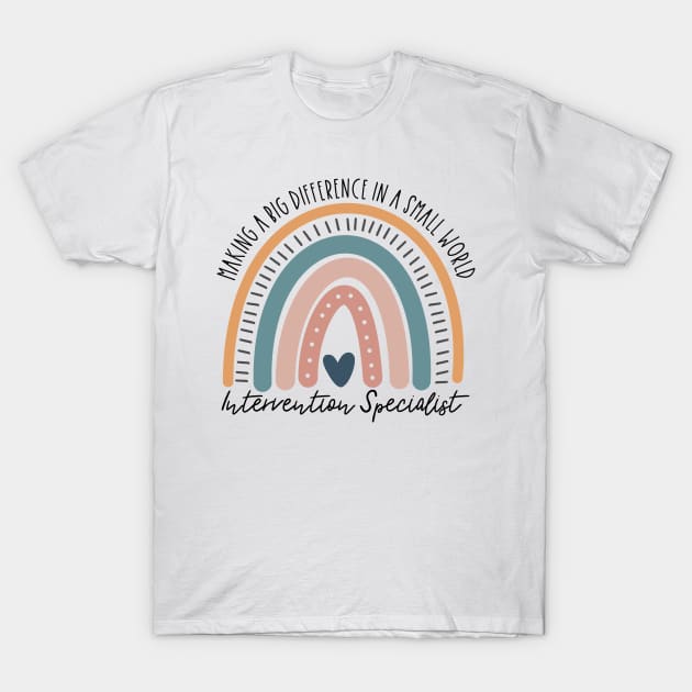 Intervention Specialist Boho Rainbow T-Shirt by IndigoPine